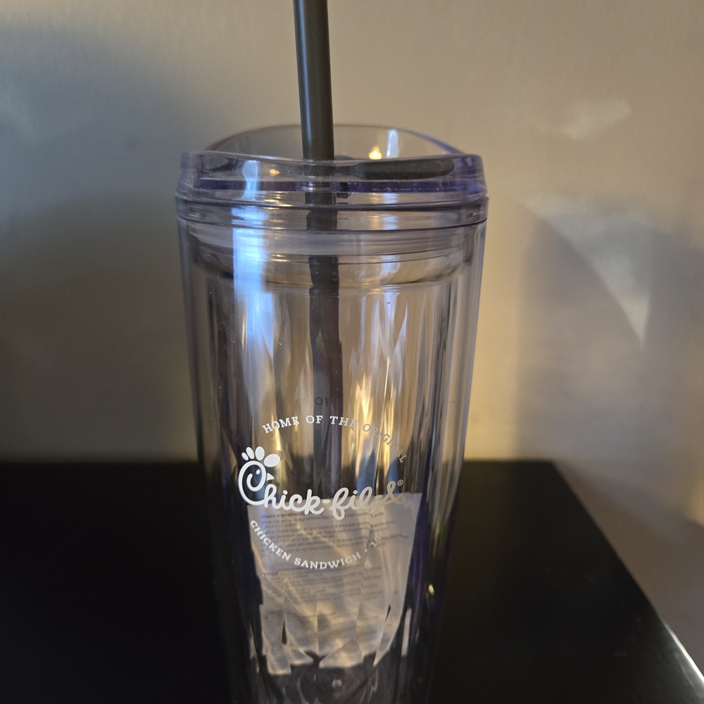 Chick-fil-A Clear Tumbler with Straw
